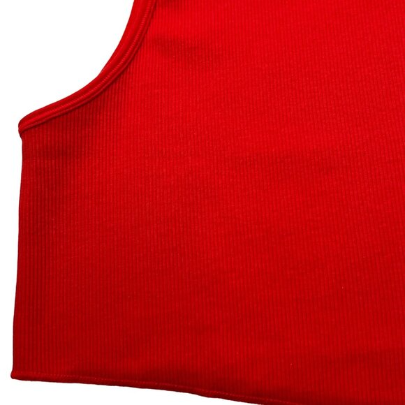 SKIMS‎ Cotton Rib Super Crop Tank Ruby 4X - Picture 5 of 11